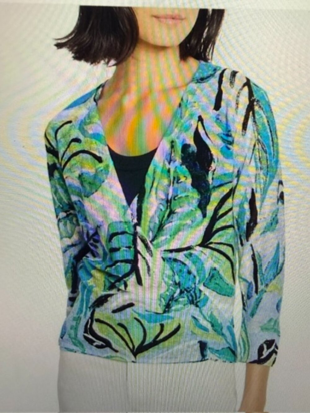 Nic+Zoe Island Beat Cardigan Size 1X